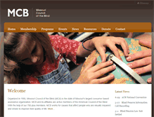 Tablet Screenshot of missouricounciloftheblind.org